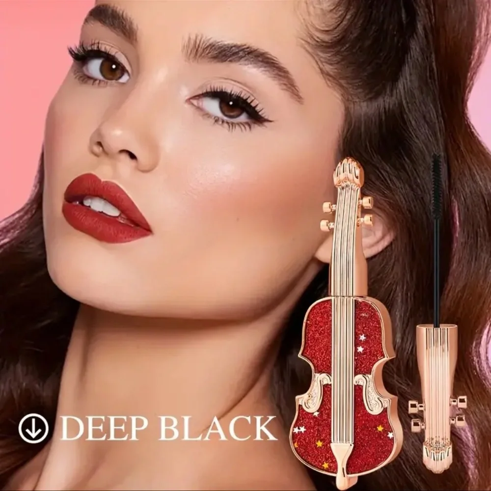 Mascara, Waterproof Black Mascara, NEW, Black, Beautiful Violin Design